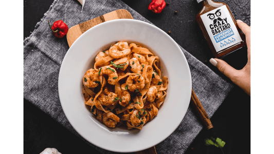 Crazy Superhot Scorpion Sauce Shrimp Tagliatelle