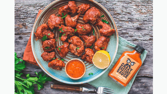 Crazy Vegan Cauliflower Wings with Ghost Pepper & Mango Chilli Sauce