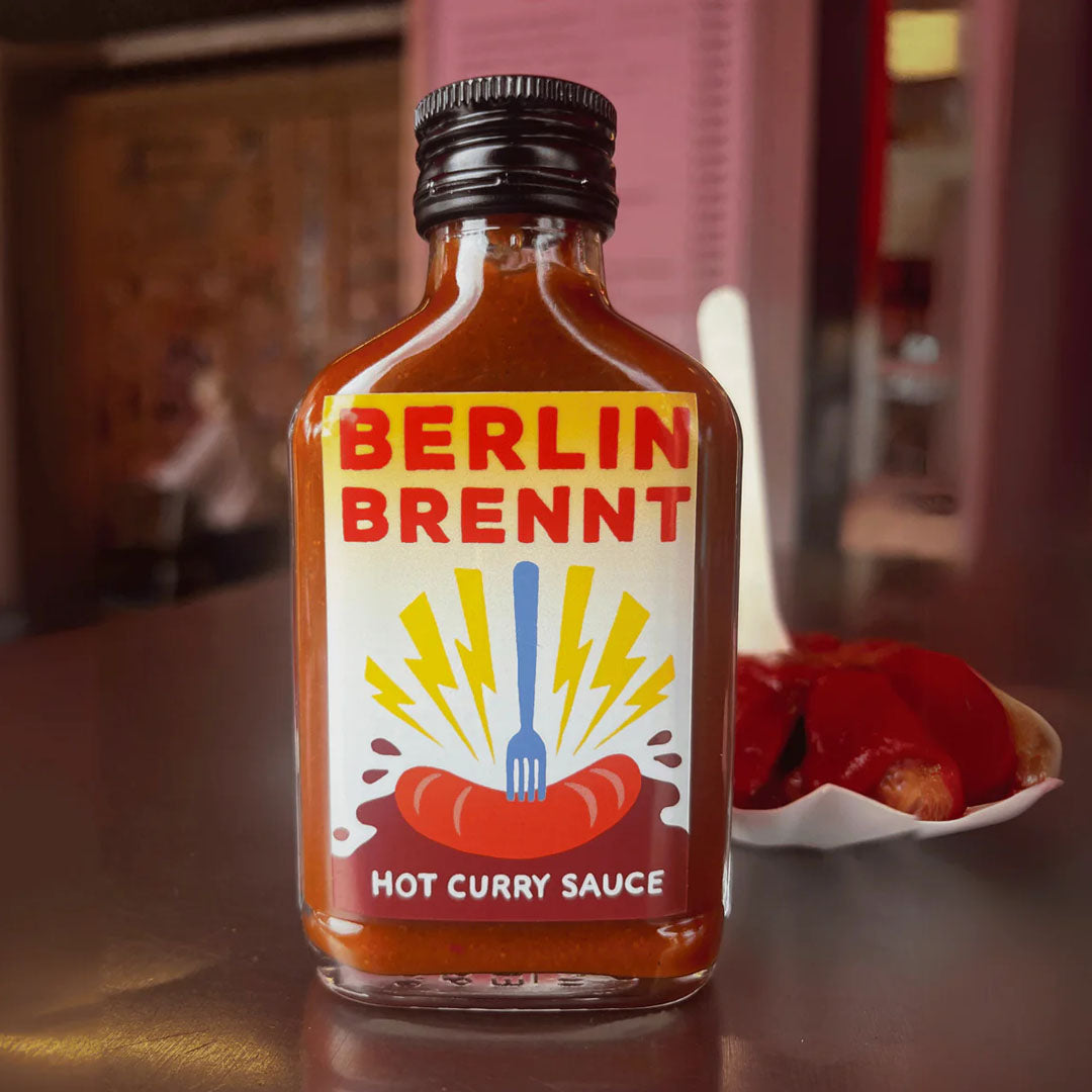 Hot Curry Sauce is inspired by the iconic Berlin street food, Currywurst. Vegan, and gluten-free