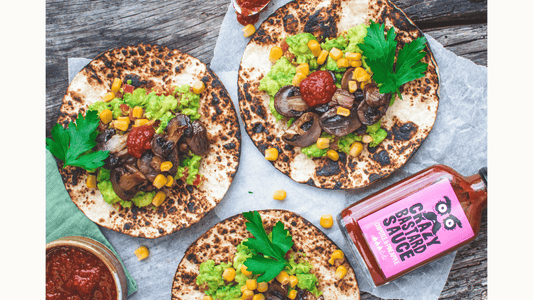 Crazy Vegan Tacos with Chipotle & Pineapple Chilli Sauce