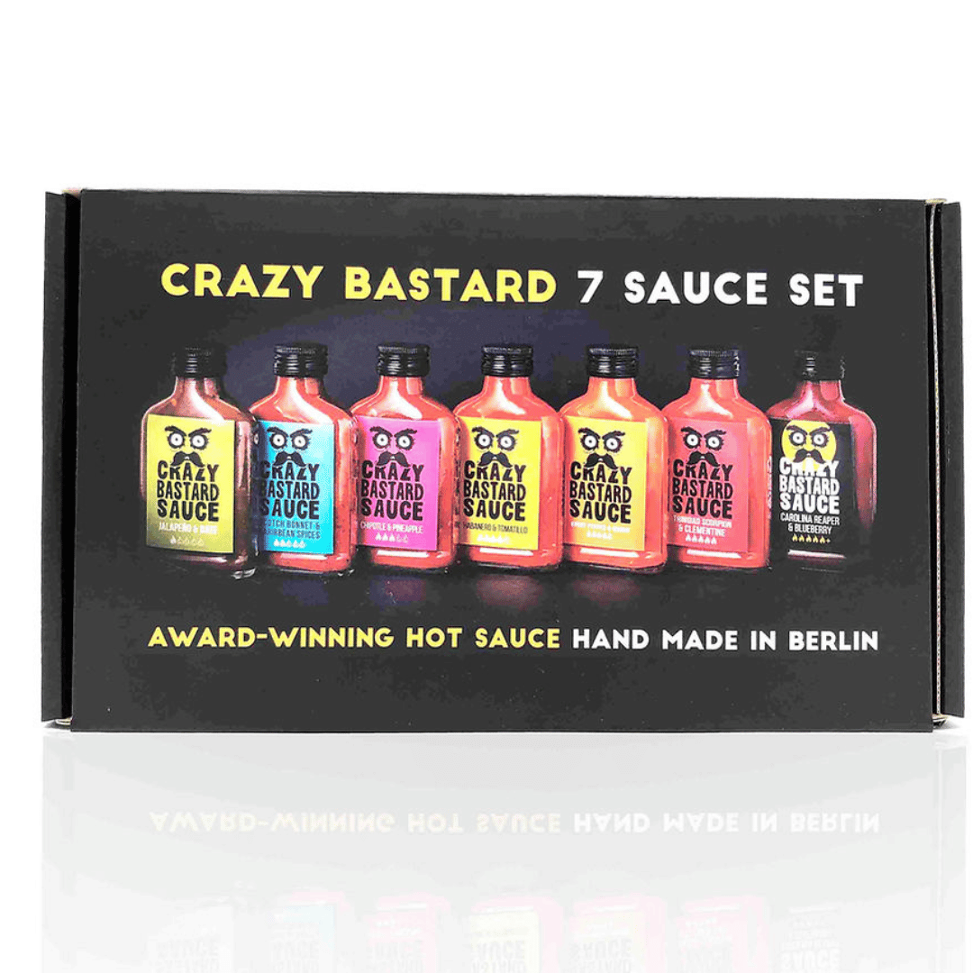 All Classic Flavours 7 Bottle Chilli Sauce Gift Box Set Crazy