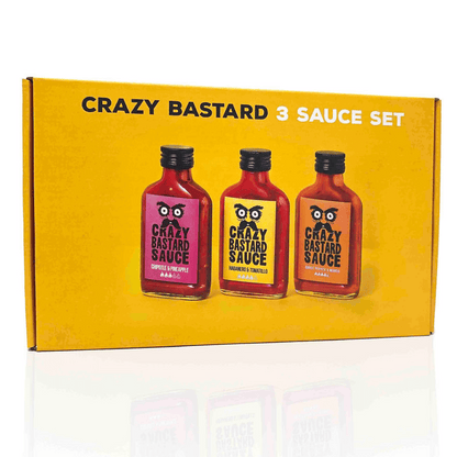 Our Best Selling Hot Sauces In a Gift Pack 100ml Chilli sauce Bottles Front Of The spicy sauce gift box