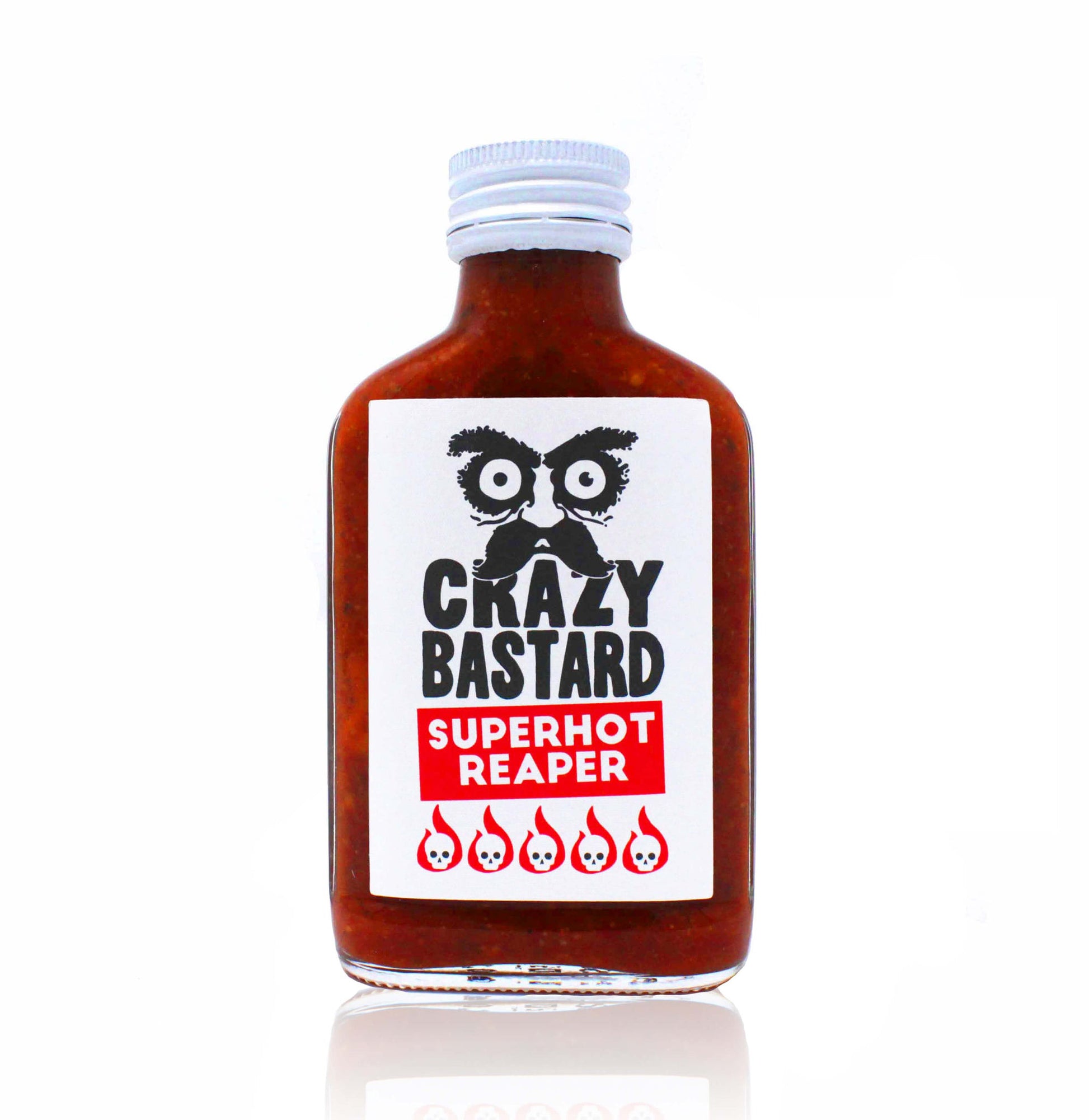 Super hot Carolina Reaper fermented chilli sauce, handcrafted in the UK, ideal for adding explosive heat and flavor to marinades, wings, and spicy dishes.