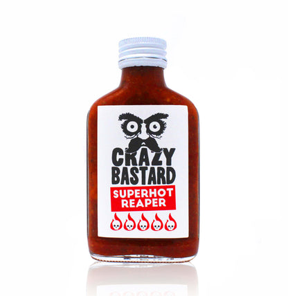 Super hot Carolina Reaper fermented chilli sauce, handcrafted in the UK, ideal for adding explosive heat and flavor to marinades, wings, and spicy dishes.