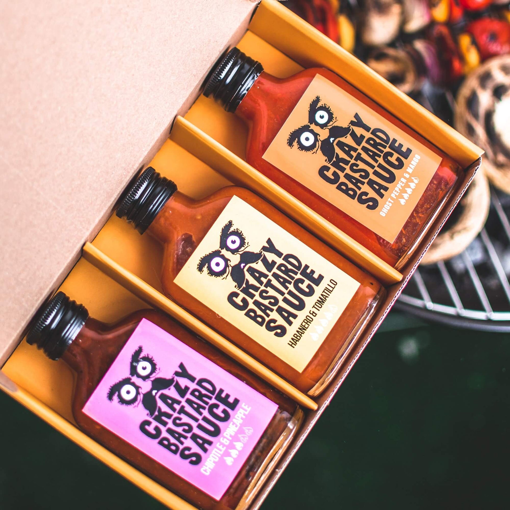 7 Sauce Set in Gift Box CRAZY BASTARD, 7 x 100 ml – YOUMAME